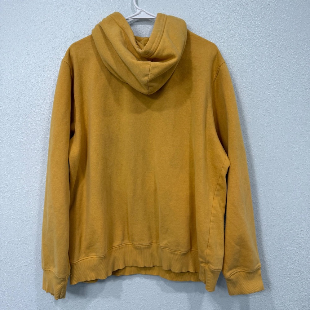 The North Face Mens Hoodie Mustard Yellow Graphic Logo Pullover Sweatshirt L - Picture 8 of 8